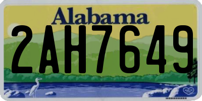 AL license plate 2AH7649