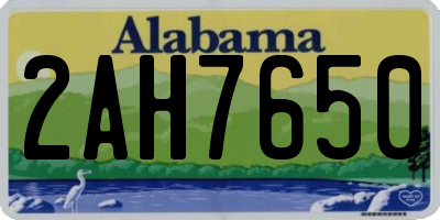 AL license plate 2AH7650