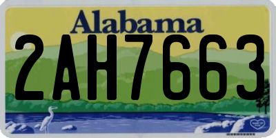 AL license plate 2AH7663