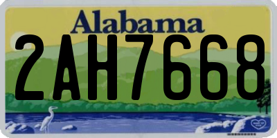 AL license plate 2AH7668