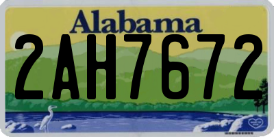 AL license plate 2AH7672