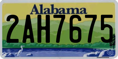 AL license plate 2AH7675