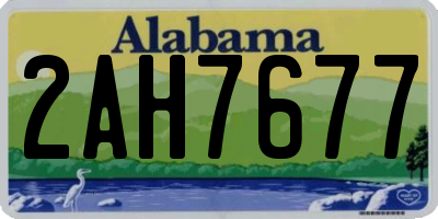 AL license plate 2AH7677
