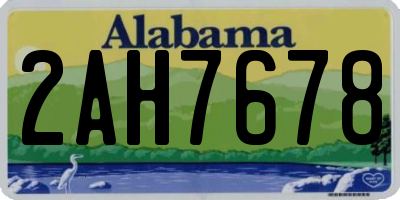 AL license plate 2AH7678