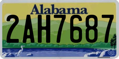 AL license plate 2AH7687