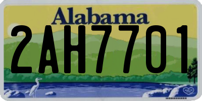 AL license plate 2AH7701