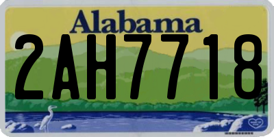AL license plate 2AH7718
