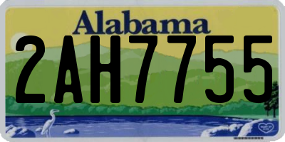 AL license plate 2AH7755