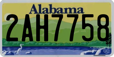AL license plate 2AH7758