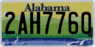 AL license plate 2AH7760