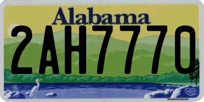 AL license plate 2AH7770
