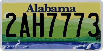 AL license plate 2AH7773