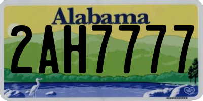 AL license plate 2AH7777