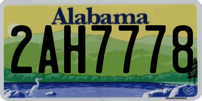 AL license plate 2AH7778