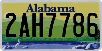 AL license plate 2AH7786