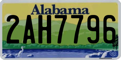 AL license plate 2AH7796