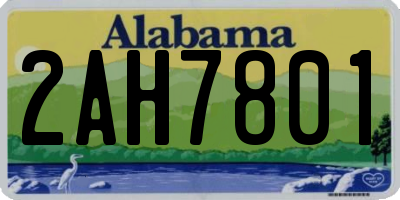 AL license plate 2AH7801