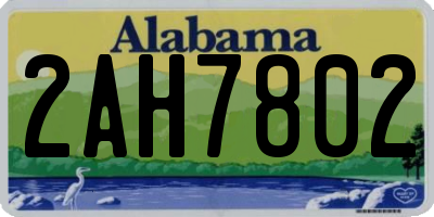 AL license plate 2AH7802