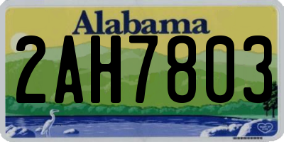 AL license plate 2AH7803