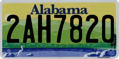 AL license plate 2AH7820