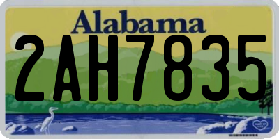 AL license plate 2AH7835