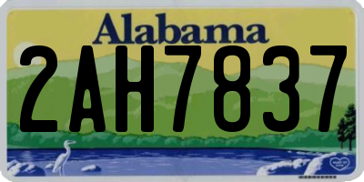 AL license plate 2AH7837