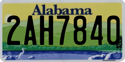 AL license plate 2AH7840