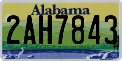AL license plate 2AH7843