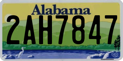 AL license plate 2AH7847