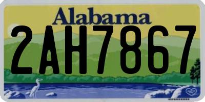 AL license plate 2AH7867