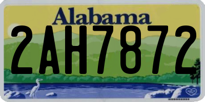 AL license plate 2AH7872