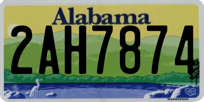 AL license plate 2AH7874