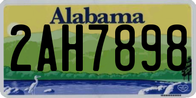 AL license plate 2AH7898