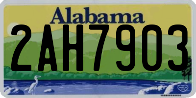 AL license plate 2AH7903