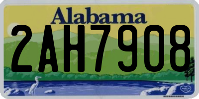 AL license plate 2AH7908