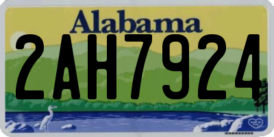 AL license plate 2AH7924