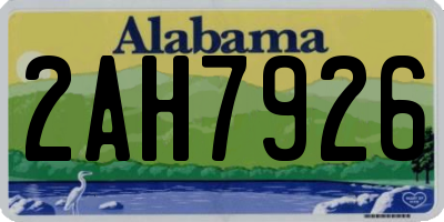 AL license plate 2AH7926