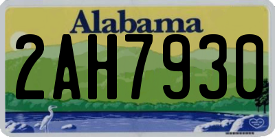 AL license plate 2AH7930