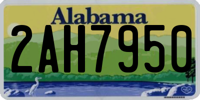 AL license plate 2AH7950