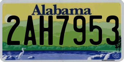 AL license plate 2AH7953