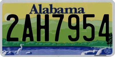 AL license plate 2AH7954