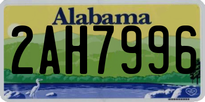 AL license plate 2AH7996