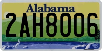 AL license plate 2AH8006