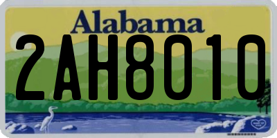 AL license plate 2AH8010