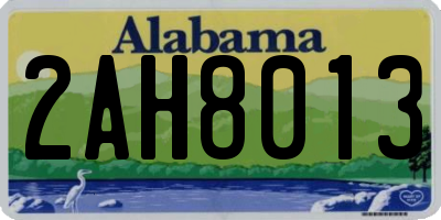 AL license plate 2AH8013
