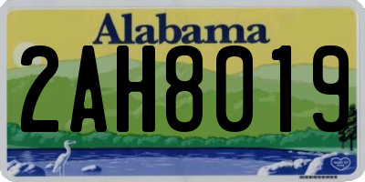 AL license plate 2AH8019
