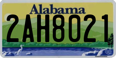 AL license plate 2AH8021