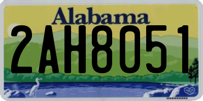 AL license plate 2AH8051
