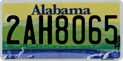 AL license plate 2AH8065