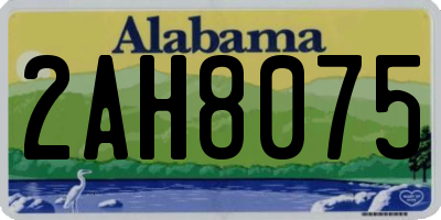 AL license plate 2AH8075